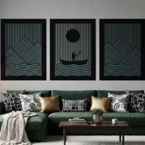 3 Panel Scenery-Metal Wall Art