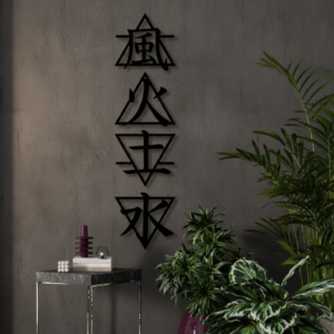 Japanese kanji-Metal Wall Art