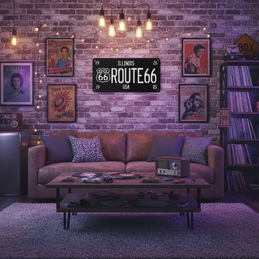 Route 66-Metal Wall Art